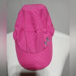 Under Armour Woman's Hot Pink Hat One Size Hits All Elastic Band Strap